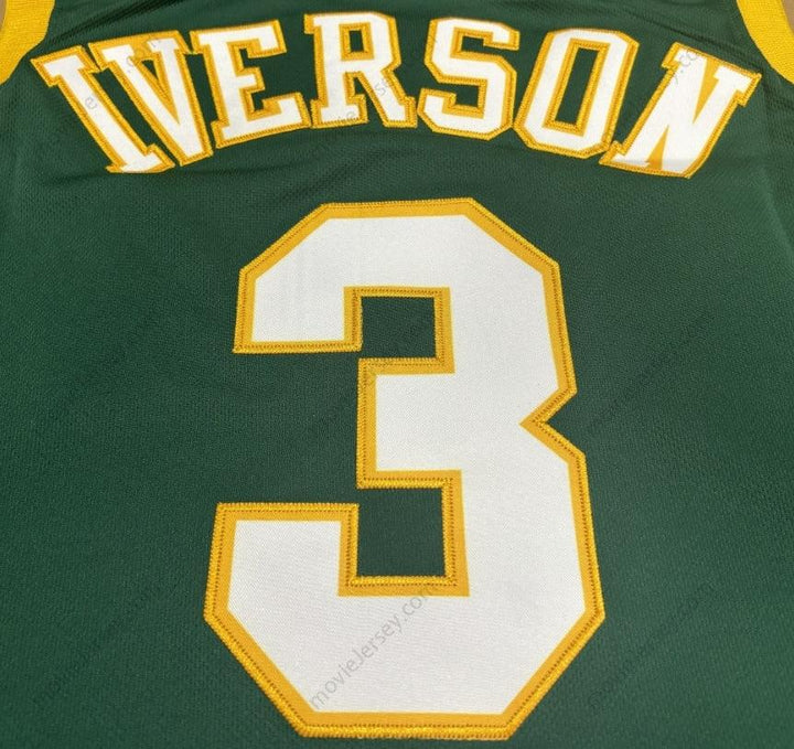 Camiseta de baloncesto retro cosida de Allen Iverson #3 Bethel High School