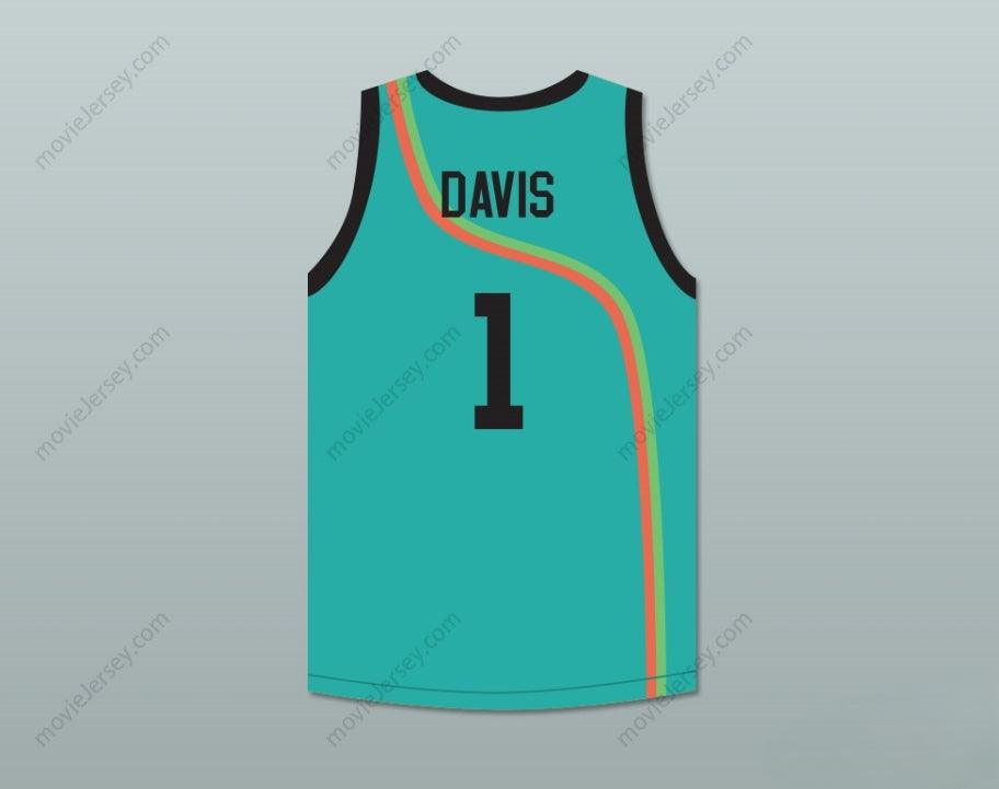 CUSTOM ANY Name Number BARON DAVIS 1 ROSWELL RAYGUNS TEAL BASKETBALL JERSEY COOPER Top Stitched S-6XL