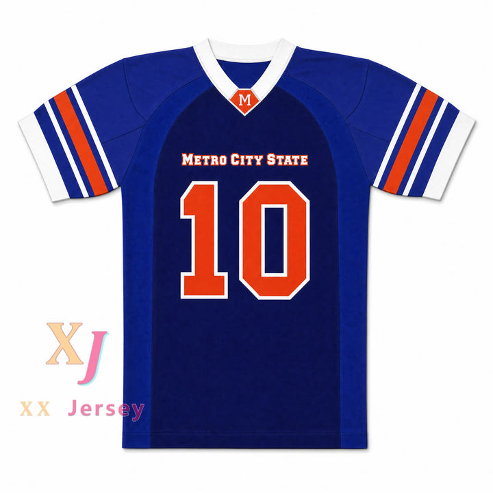 PERSONALIZA CUALQUIER Nombre Número WYATT RUSSELL ZOOK HAYTHE Camiseta de Fútbol Americana STATESMEN 10 de METRO CITY Con Costuras S-6XL