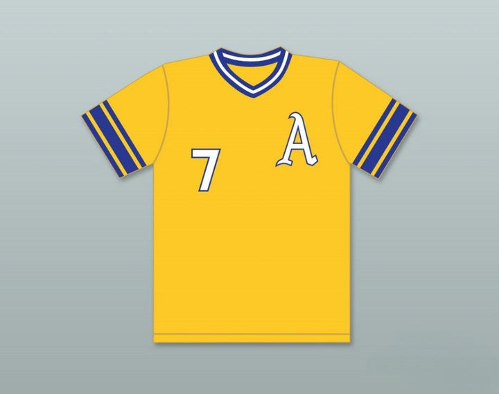 Camiseta de béisbol amarilla CAL RIPKEN JR 7 ABERDEEN HIGH SCHOOL, personalizada con cualquier nombre y número, 2 costuras superiores S-6XL