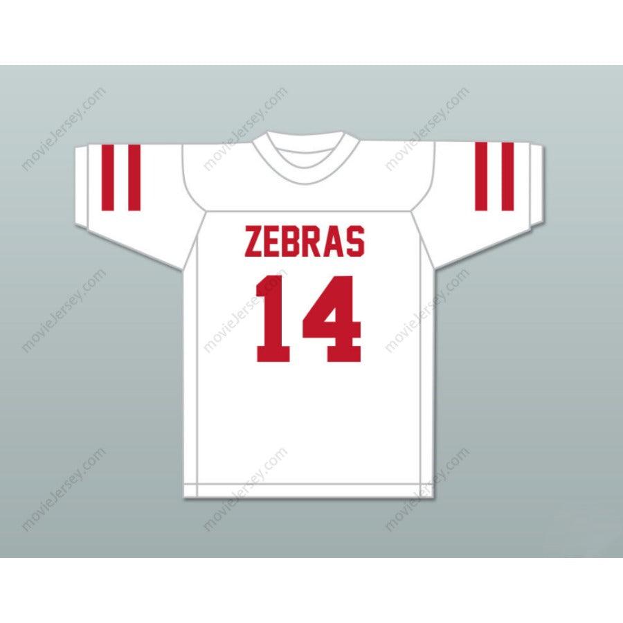 PERSONALIZA CUALQUIER Nombre Número DON HUTSON 14 PINE BLUFF ZEBRAS CAMISETA FÚTBOL ROJA Costura Superior S-6XL