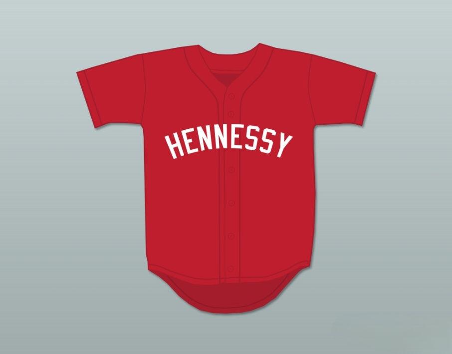 Camiseta de béisbol con el nombre y número personalizados de PRODIGY 95 HENNESSY ROJO, cosida de la talla S a la 6XL
