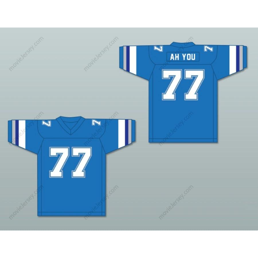 PERSONALIZA CUALQUIER Nombre Número 1983 USFL JUNIOR AH YOU 77 BOSTON BREAKERS ROAD Jersey de Fútbol Americano Cosido Tallas S-6XL