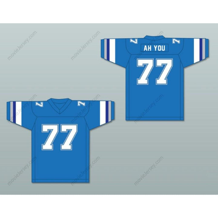 PERSONALIZA CUALQUIER Nombre Número 1983 USFL JUNIOR AH YOU 77 BOSTON BREAKERS ROAD Jersey de Fútbol Americano Cosido Tallas S-6XL