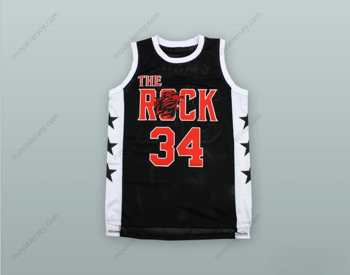 PERSONALIZA Cualquier Nombre Número JOEL EMBIID 34 THE ROCK HIGH SCHOOL LIONS CAMISETA DE BALONCESTO ALTERNATIVA NEGRA Cosido Superior S-6XL