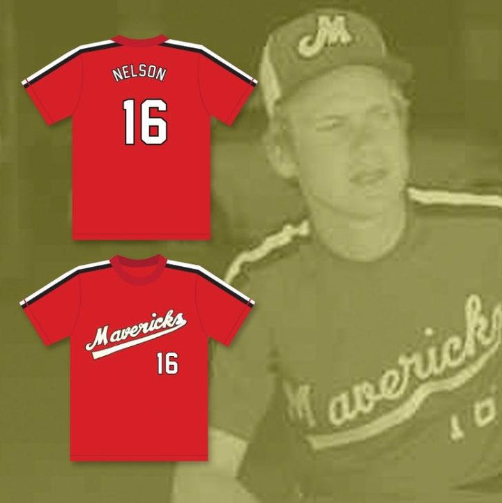 Personaliza cualquier nombre y número ROB NELSON 16 CAMISETA ROJA DE BÉISBOL LOS BASTARDOS APALEADOS DEL BÉISBOL Costuras Reforzadas Tallas S-6XL
