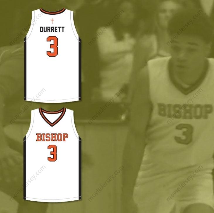 PERSONALIZA CUALQUIER Nombre Número BRANDON DURRETT 3 BISHOP HAYES TIGERS BLANCO CAMISETA DE BALONCESTO THE WAY BACK Cosido a mano S-6XL