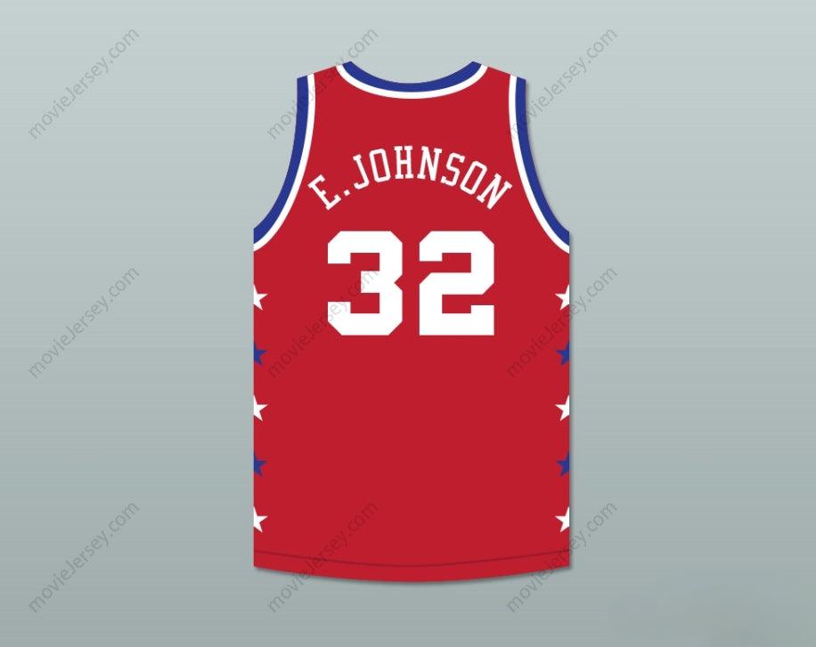 PERSONALIZA Cualquier Nombre Número MAGIC JOHNSON 32 CAMISETA DE BALONCESTO ROJA ALL STAR GAME 1990 EVENTO DE CARIDAD NOCHE DE VERANO MÁGICA Cosido Superior S-6XL