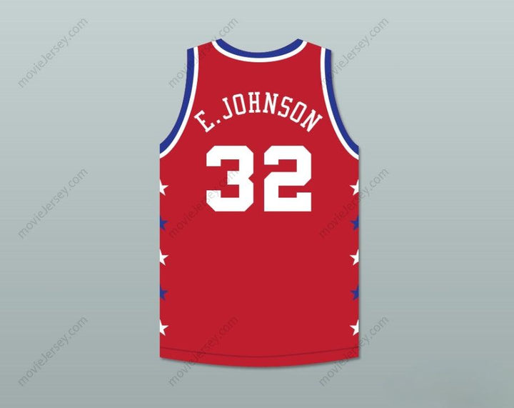 PERSONALIZA Cualquier Nombre Número MAGIC JOHNSON 32 CAMISETA DE BALONCESTO ROJA ALL STAR GAME 1990 EVENTO DE CARIDAD NOCHE DE VERANO MÁGICA Cosido Superior S-6XL