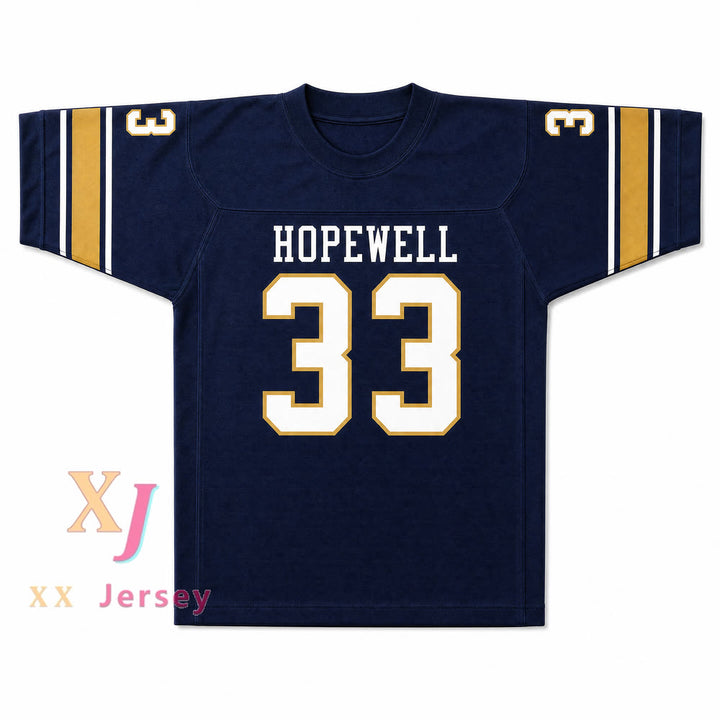 PERSONALIZA cualquier nombre y número TONY DORSETT 33 HOPEWELL HIGH SCHOOL VIKINGS CAMISETA DE FÚTBOL AZUL OSCURO 2 Costuras superiores S-6XL