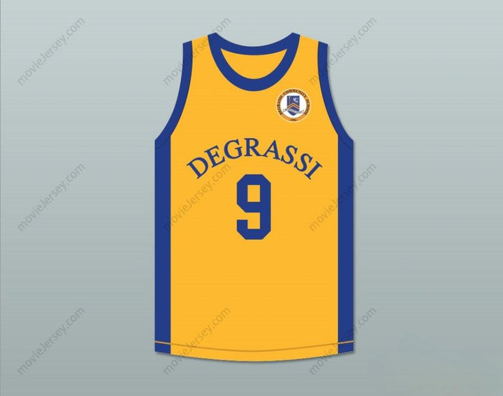 CAMISETA DE BALONCESTO CON PARCHE PERSONALIZADA CON CUALQUIER Nombre y Número DRAKE JIMMY BROOKS 9 DE LA ESCUELA COMUNITARIA DEGRASSI PANTHERS DE VISITANTE, Cosida, Tallas S-6XL