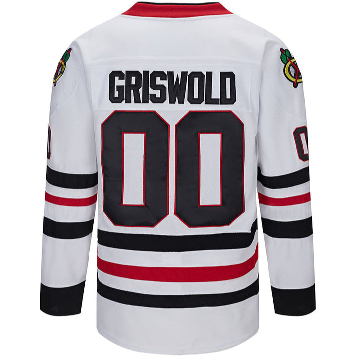 Custom Clark Griswold #00 Chicago Hockey Jersey Christmas Vacation Chevy Chase All Stitched S-3XL