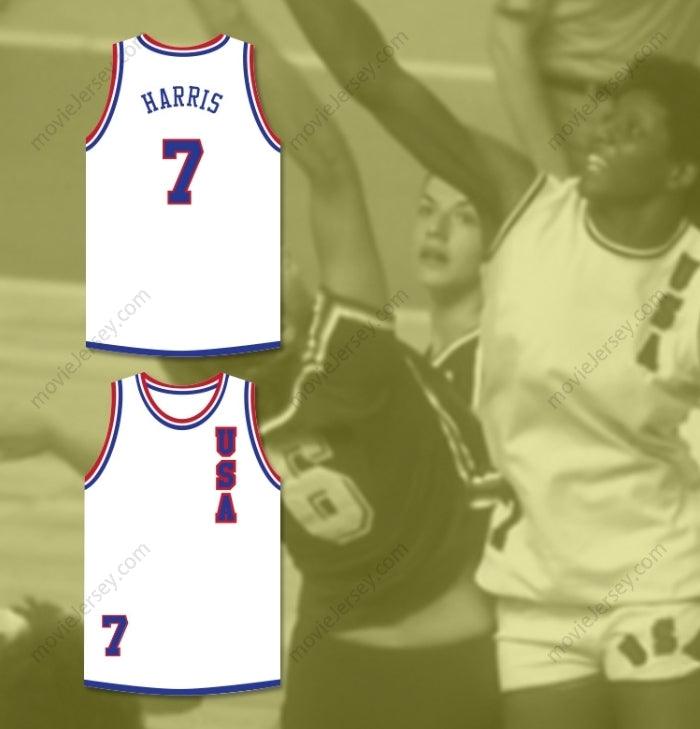 PERSONALIZA CUALQUIER Nombre Número LUSIA HARRIS 7 USA CAMISETA BALONCESTO BLANCA 2 Costuras S-6XL