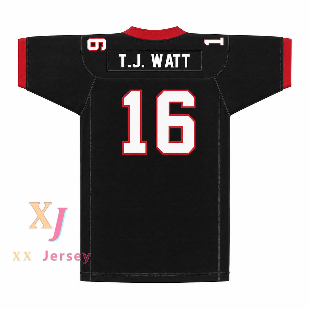 Custom T.J. Watt 16 Pewaukee High School Pirates Football Jersey