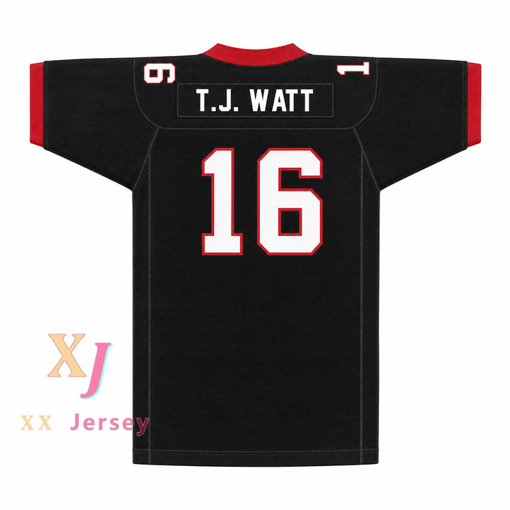 Custom T.J. Watt 16 Pewaukee High School Pirates Football Jersey