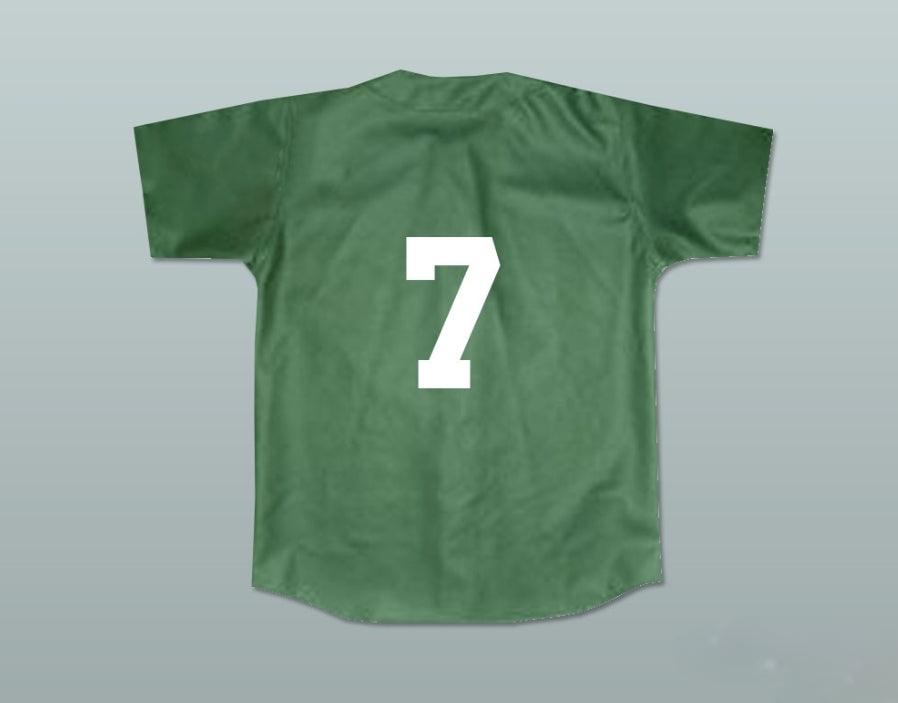 Camiseta de béisbol personalizada con cualquier nombre y número ANDRE 7 KEKAMBAS HARDBALL VERDE OSCURO con costura superior S-6XL