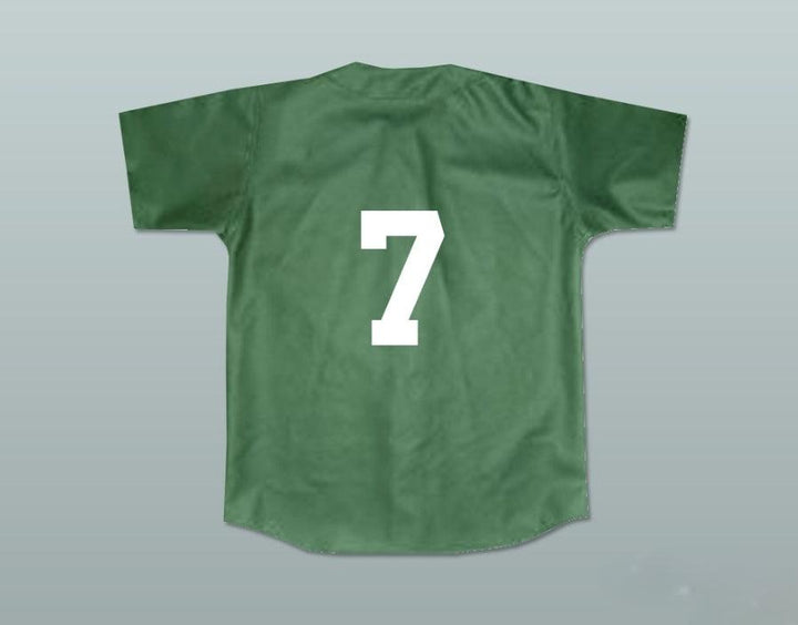 Camiseta de béisbol personalizada con cualquier nombre y número ANDRE 7 KEKAMBAS HARDBALL VERDE OSCURO con costura superior S-6XL