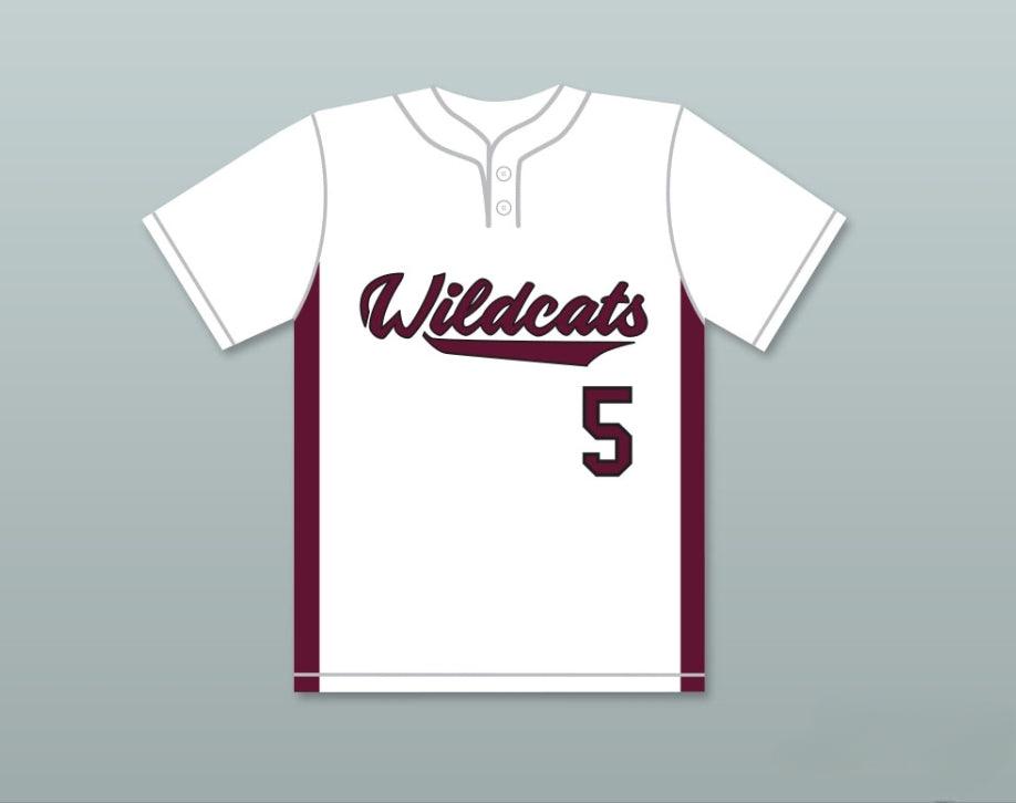 Personalizado Cualquier Nombre Número PATRICK MAHOMES 5 CAMISETA DE BÉISBOL BLANCA WILDCATS DE LA ESCUELA SECUNDARIA DE WHITEHOUSE 2 Costuras Superior S-6XL