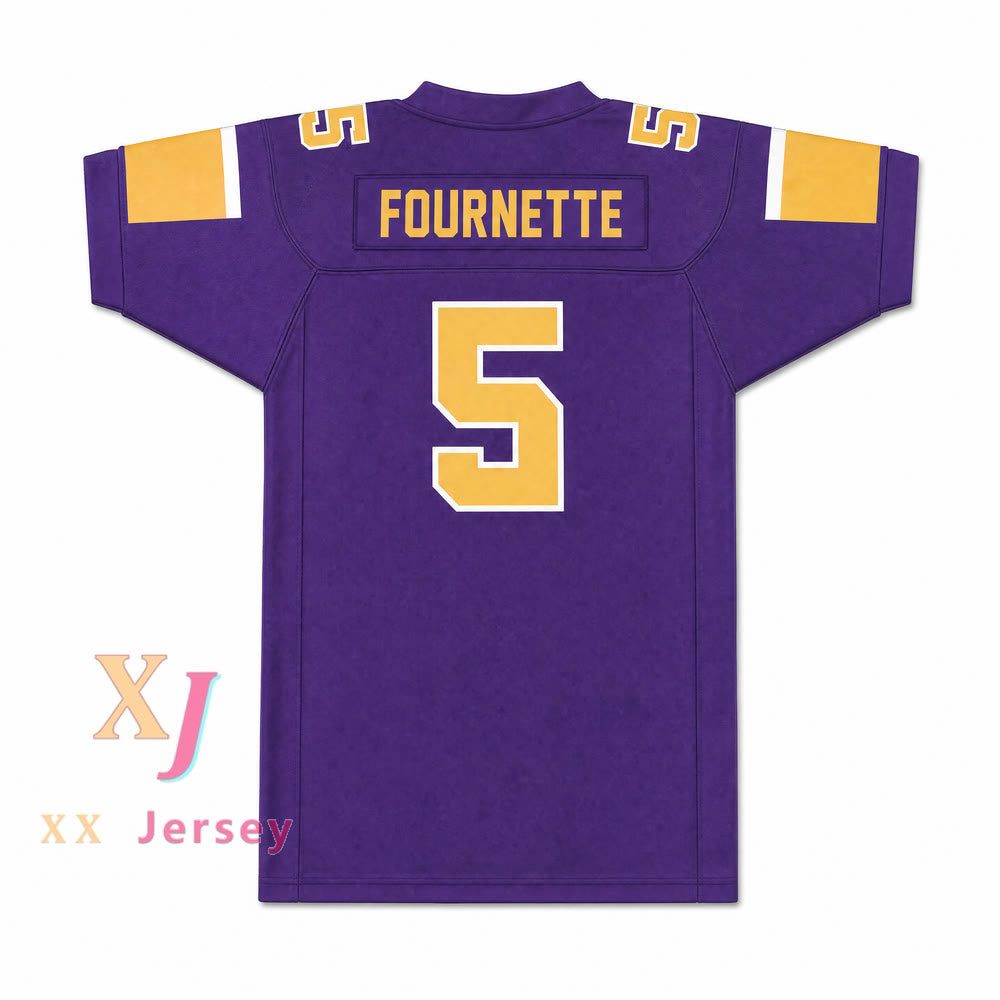 CAMISETA DE FÚTBOL AMERICANA PERSONALIZADA DE LEONARD FOURNETTE, N.º 5, CABALLEROS DE LA ESCUELA SECUNDARIA