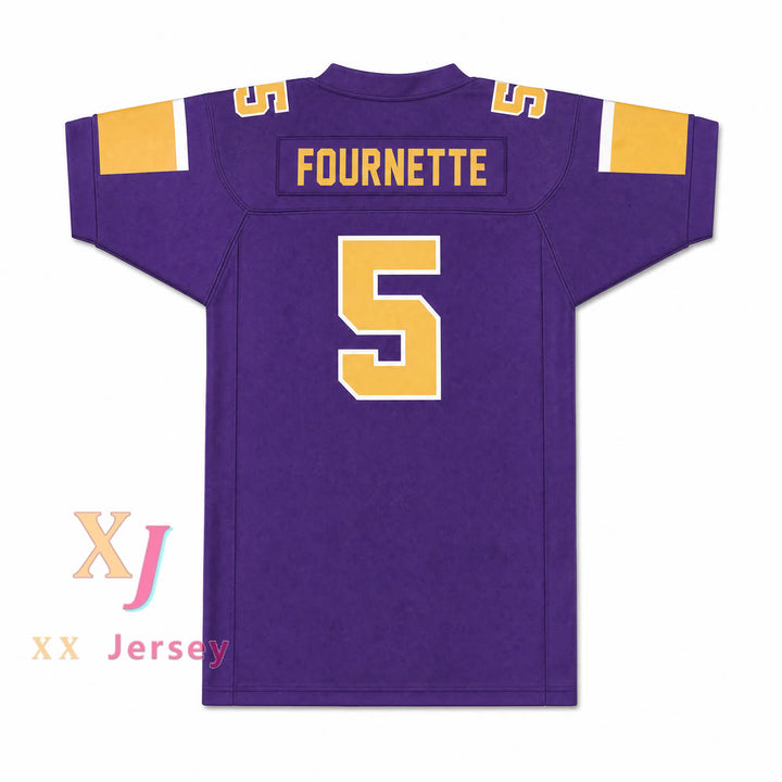 CAMISETA DE FÚTBOL AMERICANA PERSONALIZADA DE LEONARD FOURNETTE, N.º 5, CABALLEROS DE LA ESCUELA SECUNDARIA
