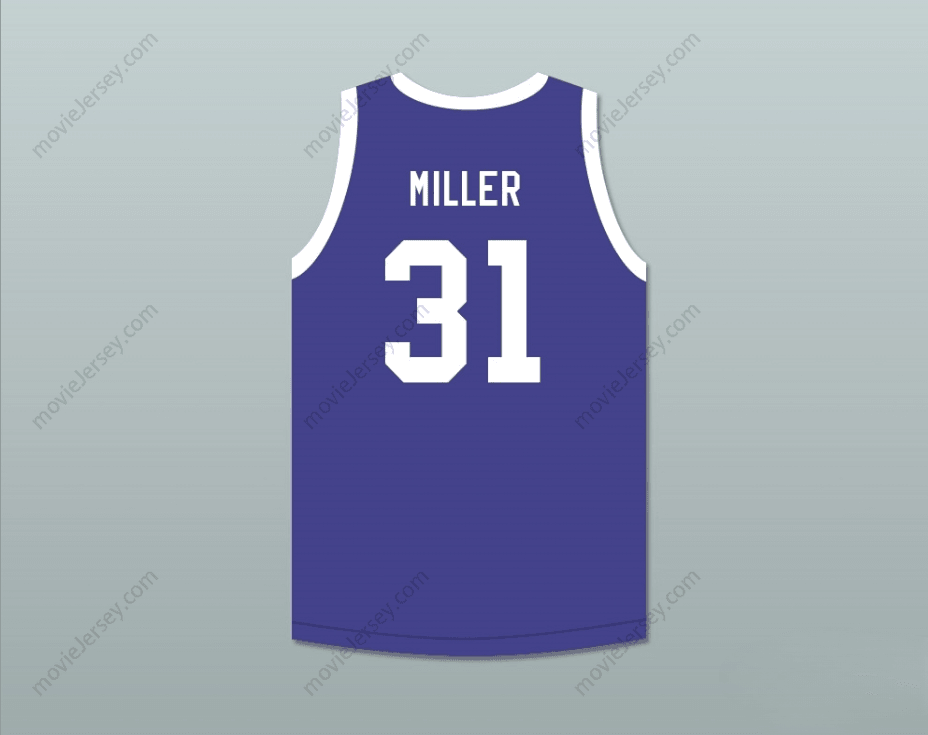 PERSONALIZA CUALQUIER Nombre Número REGGIE MILLER 31 CAMISETA DE BALONCESTO PRIMER ANUAL ROCK N' JOCK B-BALL JAM 1991 Costura Superior S-6XL