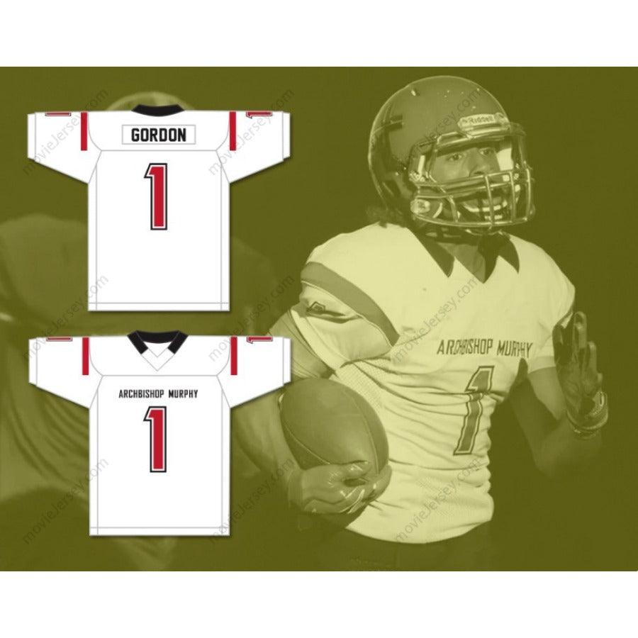 PERSONALIZADO Cualquier Nombre Número KYLER GORDON 1 CAMISETA Fútbol Blanca WILDCATS COLEGIO SECUNDARIA ARCHBISHOP MURPHY Costura Superior S-6XL