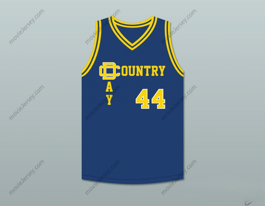 PERSONALIZA Cualquier Nombre Número CHRIS WEBBER 44 DETROIT COUNTRY DAY SCHOOL YELLOWJACKETS AZUL MARINO CAMISETA DE BALONCESTO Cosido S-6XL