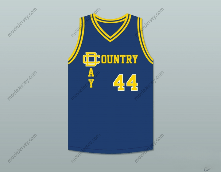 PERSONALIZA Cualquier Nombre Número CHRIS WEBBER 44 DETROIT COUNTRY DAY SCHOOL YELLOWJACKETS AZUL MARINO CAMISETA DE BALONCESTO Cosido S-6XL