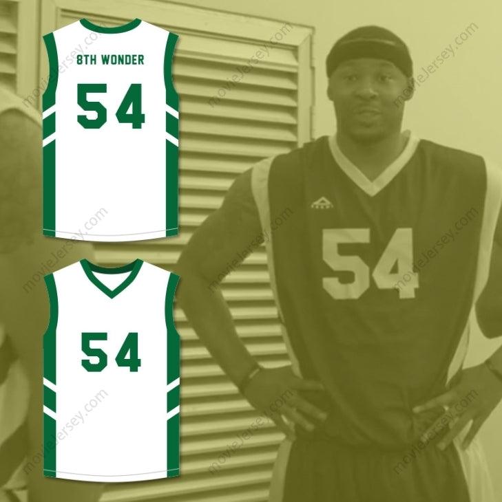 PERSONALIZA CUALQUIER Nombre Número ANTOINE '8TH WONDER' SCOTT 54 CAMISETA DE BALONCESTO BLANCA DENNIS RODMAN'S BIG BANG IN PYONGYANG Costuras Superiores S-6XL