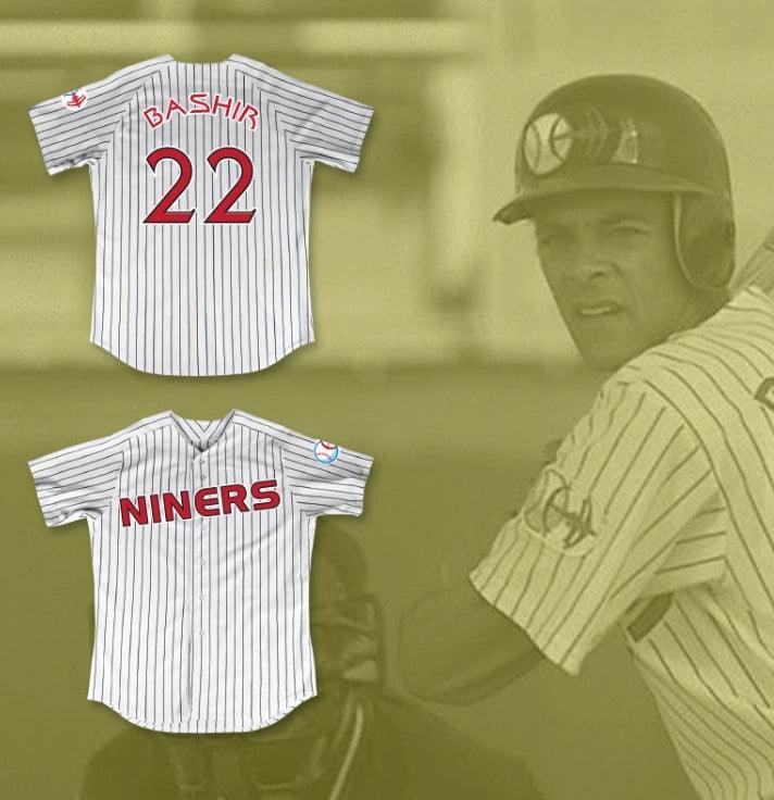 Camiseta de béisbol blanca a rayas con el número 22 de DOCTOR JULIAN BASHIR de los DEEP SPACE NINERS, personalizada con cualquier nombre y número, bordada, tallas S-6XL