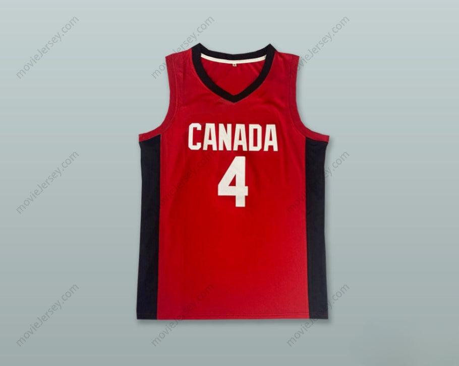 PERSONALIZABLE Cualquier Nombre Número JAMAL MURRAY 4 TEAM CANADA ROJA Camiseta Baloncesto Cosida Tallas S-6XL