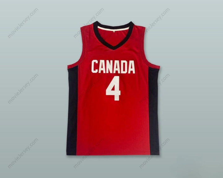 PERSONALIZABLE Cualquier Nombre Número JAMAL MURRAY 4 TEAM CANADA ROJA Camiseta Baloncesto Cosida Tallas S-6XL