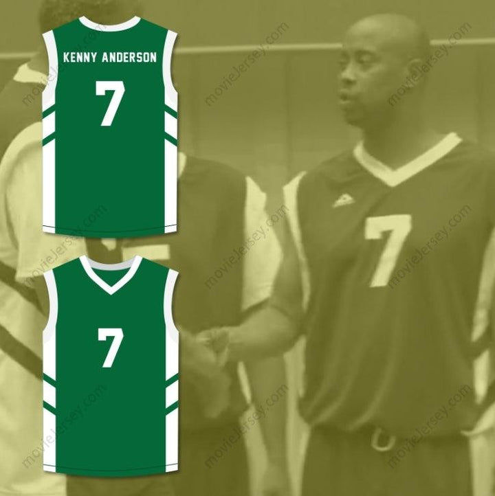 PERSONALIZA Cualquier Nombre Número KENNY ANDERSON 7 CAMISETA DE BALONCESTO VERDE EL BIG BANG DE DENNIS RODMAN EN PIONYANG Costuras de alta calidad S-6XL