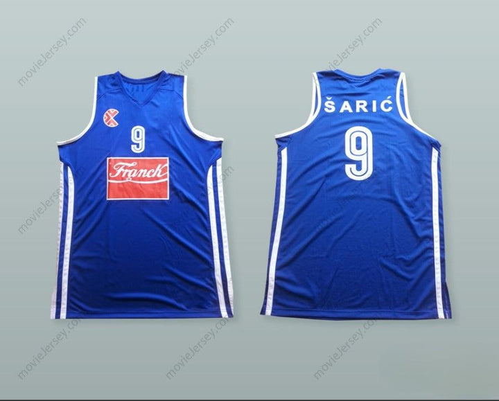 PERSONALIZA Cualquier Nombre Número DARIO SARIC 9 KK CIBONA ZAGREB CAMISETA DE BALONCESTO CON PARCHE Cosido S-6XL
