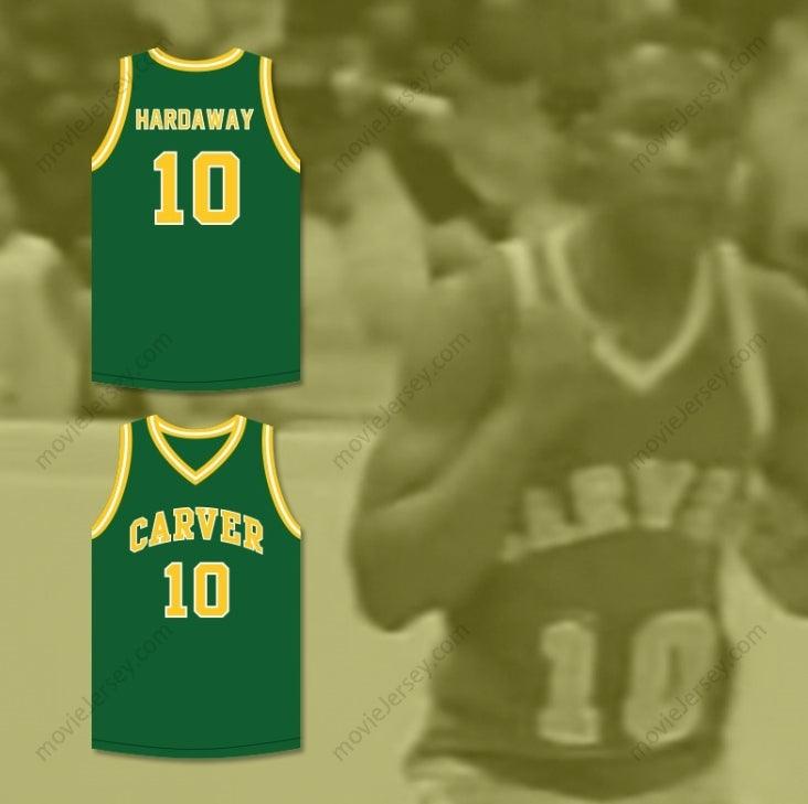 PERSONALIZA Cualquier Nombre Número TIM HARDAWAY 10 CARVER MILITARY ACADEMY CHALLENGERS CAMISETA DE BALONCESTO VERDE 1 Cosida Superior S-6XL