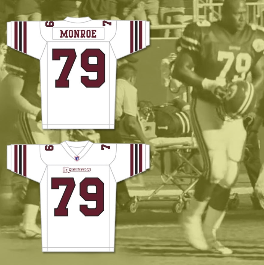 Custom Clarence Monroe 79 Boston Rebels Football Jersey