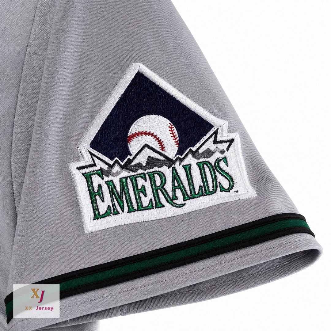 Camiseta de béisbol con botones para hombre KAUAI EMERALDS, diseño personalizado con cualquier nombre y número, gris, costura superior, tallas S-6XL