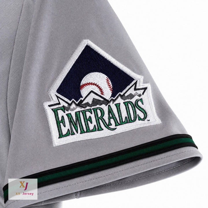 Camiseta de béisbol con botones para hombre KAUAI EMERALDS, diseño personalizado con cualquier nombre y número, gris, costura superior, tallas S-6XL