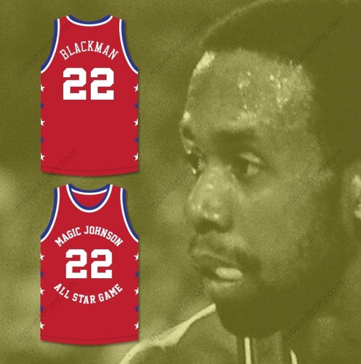PERSONALIZA Cualquier Nombre Número ROLANDO BLACKMAN 22 MAGIC JOHNSON JERSEY DE BALONCESTO ROJO ALL STAR GAME 1990 MIDSUMMER NIGHT'S MAGIC EVENTO BENÉFICO Costuras Superiores S-6XL