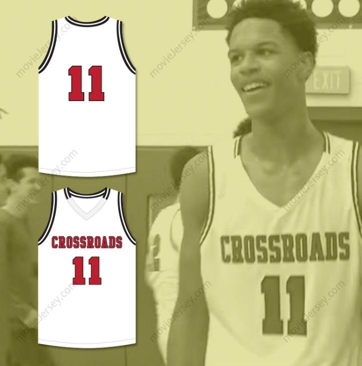 CUSTOM ANY Name Number SHAREEF O'NEAL 11 CROSSROADS SCHOOL ROADRUNNERS WHITE BASKETBALL JERSEY 1 Top Stitched S-6XL
