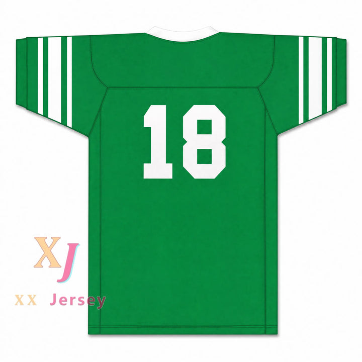 Isidore Newman High School 18 Football Jersey — green back view
