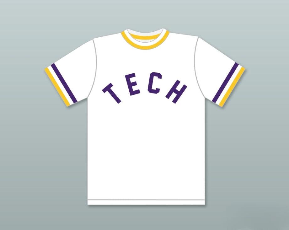 Custom Any Name Number RICKY HENDERSON 24  TECHNICAL HIGH SCHOOL BULLDOGS WHITE BASEBALL JERSEY 1 Top Stitched S-6XL