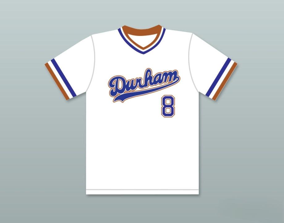 Camiseta de béisbol blanca personalizada CRASH DAVIS 8 con cualquier nombre y número, 2 bordados, tallas S-6XL