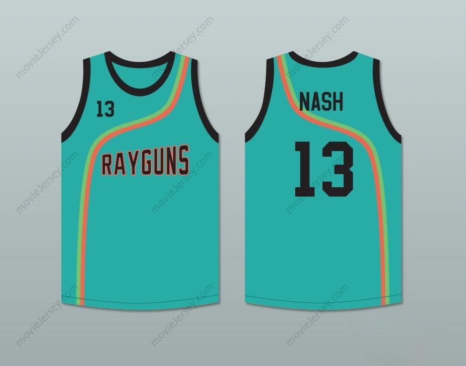 CUSTOM ANY Name Number STEVE NASH 13 ROSWELL RAYGUNS TEAL BASKETBALL JERSEY Top Stitched S-6XL