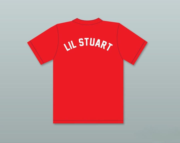 Camiseta de béisbol de LIGA PEQUEÑA de MADTV con número y nombre personalizados de LIL STUART 0, Top cosido S-6XL