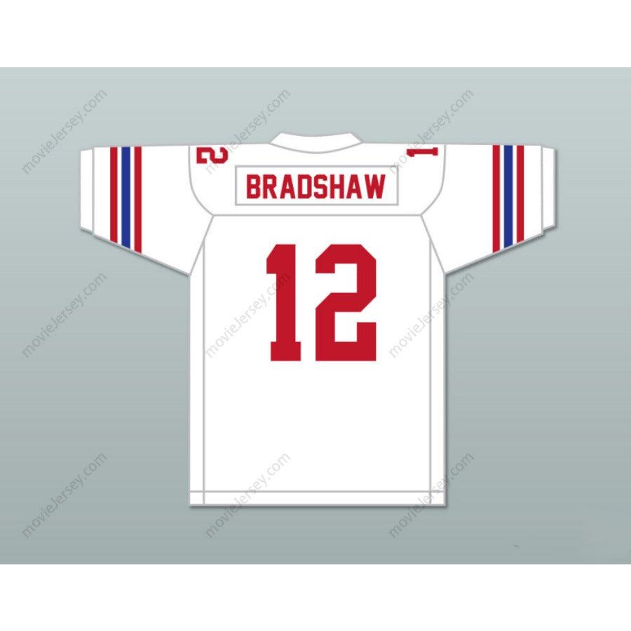 CUSTOM TERRY BRADSHAW 12 HIGH SCHOOL KNIGHTS WHITE FOOTBALL JERSEY All S-6XL
