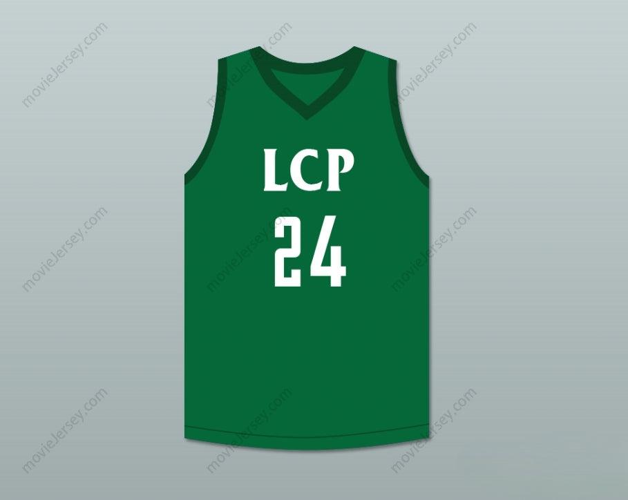 PERSONALIZADA CUALQUIER Nombre Número TACKO FALL 24 CAMISETA DE BALONCESTO VERDE LIONS Parte superior cosida S-6XL