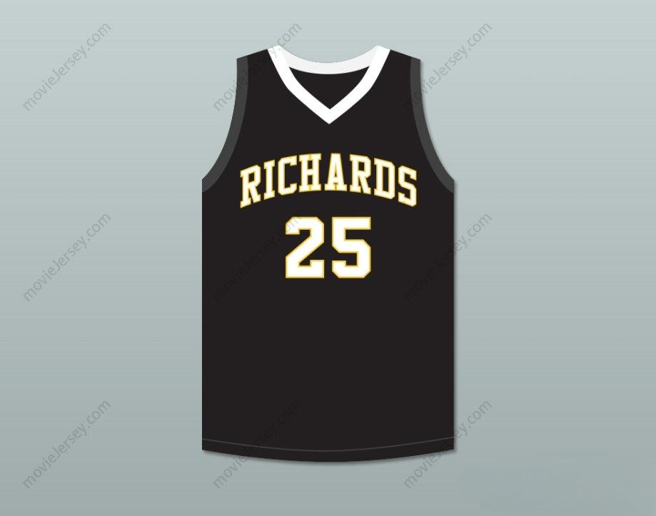 PERSONALIZA CUALQUIER Nombre Número DWYANE WADE 25 HAROLD L. RICHARDS HIGH SCHOOL BULLDOGS CAMISETA DE BALONCESTO NEGRA Talla S-6XL con 5 PESPUNTES