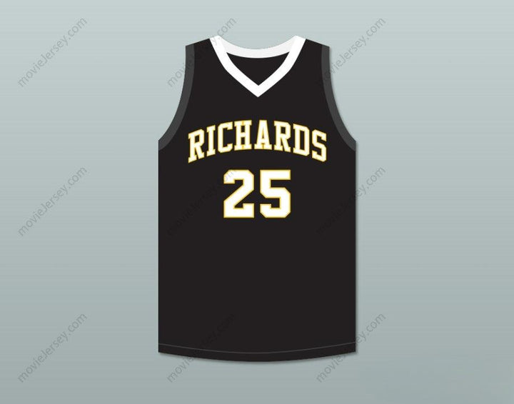 PERSONALIZA CUALQUIER Nombre Número DWYANE WADE 25 HAROLD L. RICHARDS HIGH SCHOOL BULLDOGS CAMISETA DE BALONCESTO NEGRA Talla S-6XL con 5 PESPUNTES