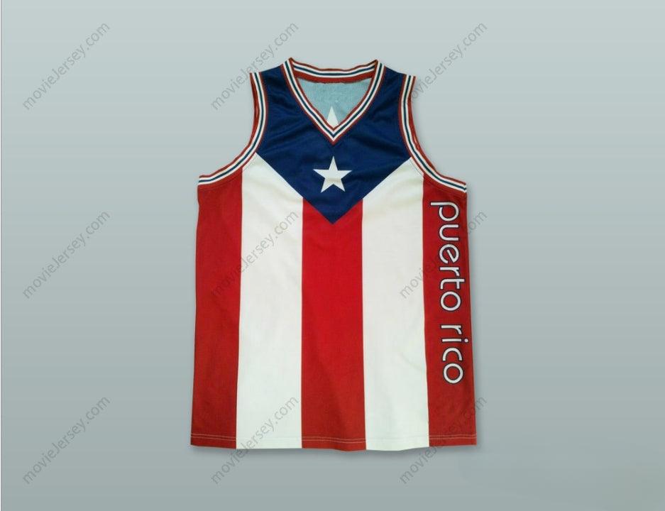 PERSONALIZADA Cualquier Nombre Número BANDERA DE PUERTO RICO CAMISETA DE BALONCESTO 1 Arriba Cosida S-6XL